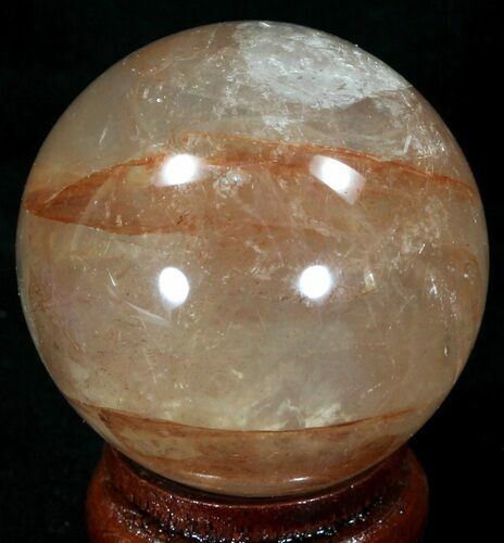 Polished Hematoid (Harlequin) Quartz Sphere #32121